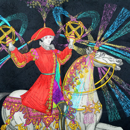 Hermes Jacquard Silk Feux d'Artifice Scarf 90 1 of 5