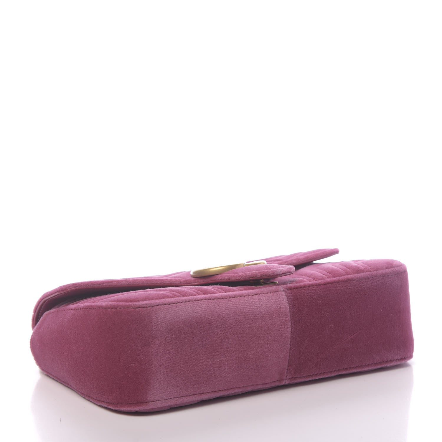 Gucci Velvet Matelasse Small GG Marmont Shoulder Bag Light Raspberry Rose 4 of 10