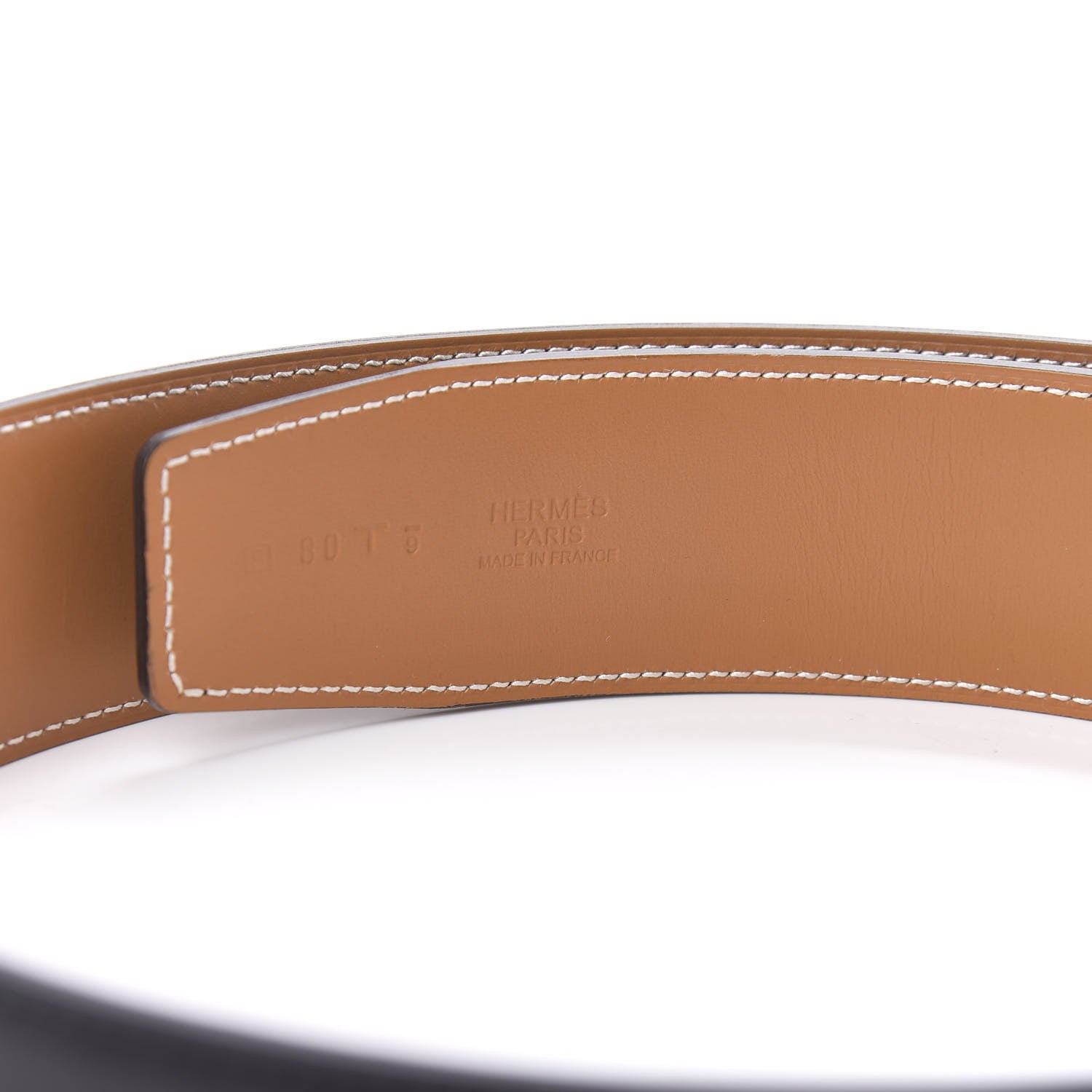 Hermes Box Chamonix 42mm Constance H Belt 80 Black Natural 5 of 6