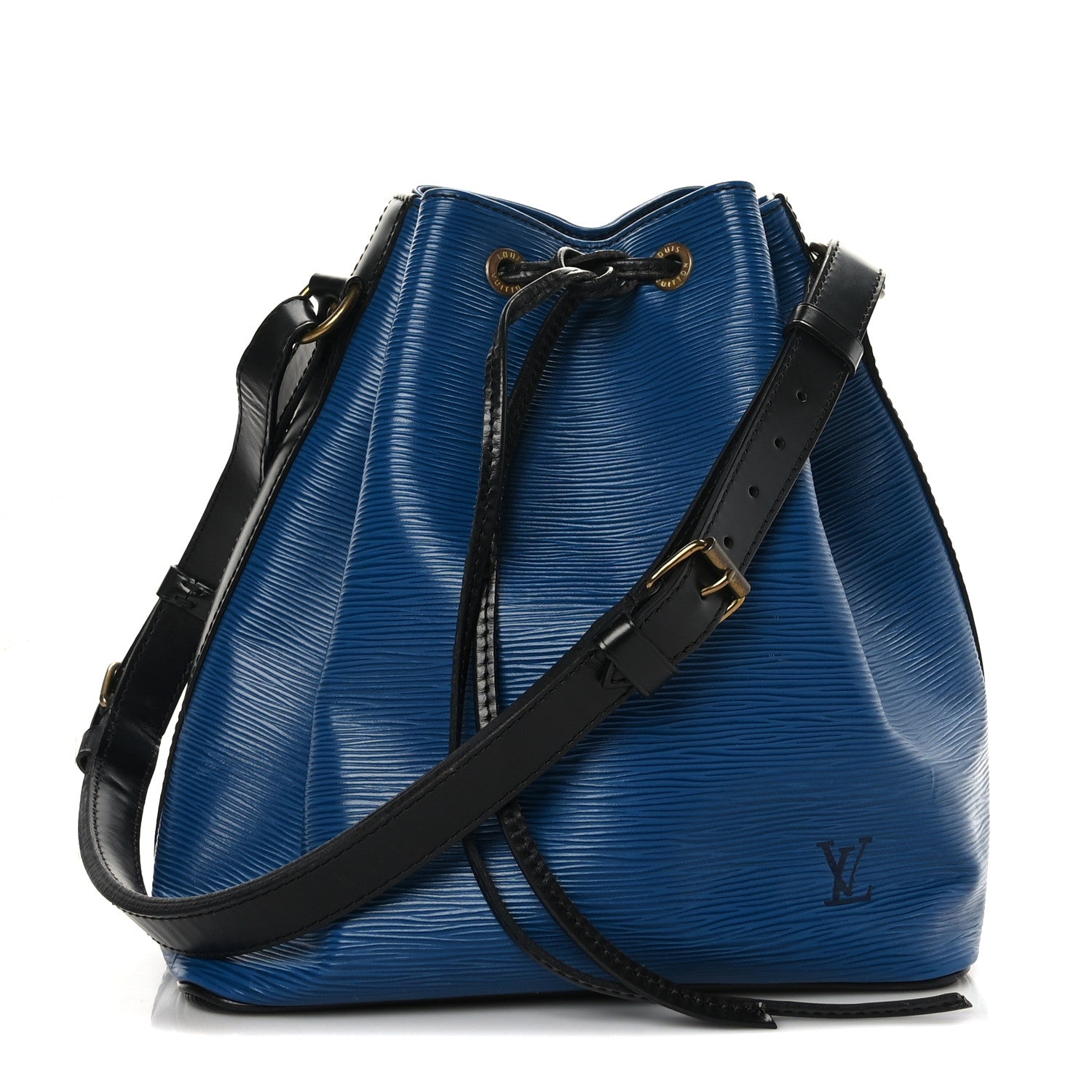 Louis Vuitton Epi Petit Bi-Color Noe Bleu Toledo Black 1 of 10