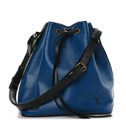 Louis Vuitton Epi Petit Bi-Color Noe Bleu Toledo Black 1 of 10