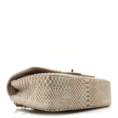 Chanel Snakeskin Medium Double Flap Beige 4 of 10