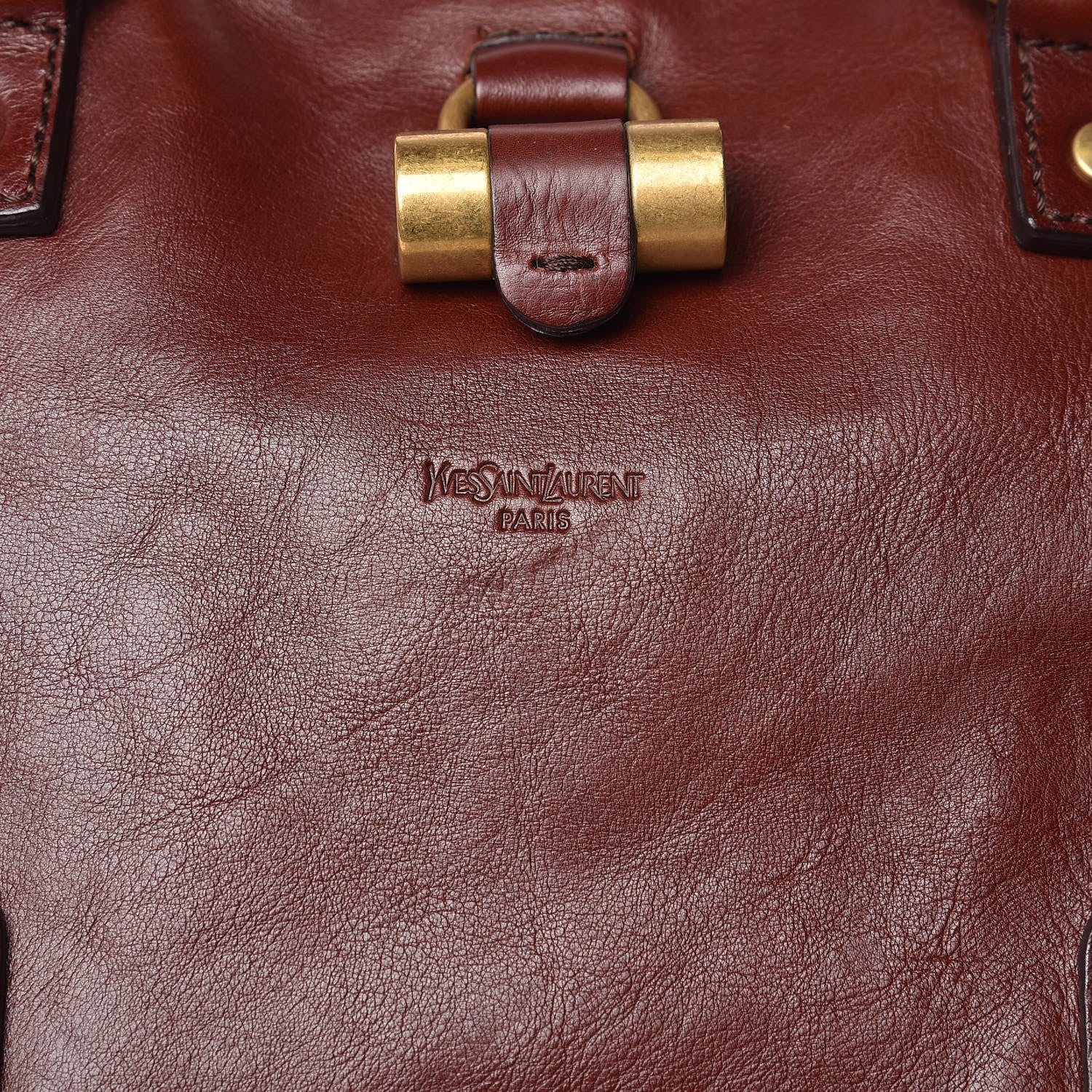 Saint Laurent Calfskin Oversized Muse Bordeaux 10 of 14