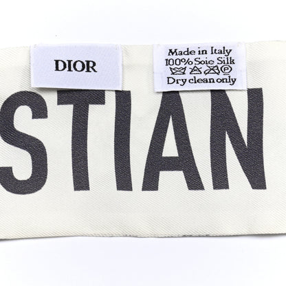 Christian Dior Silk Toile De Jouy Mitzah Scarf White 5 of 6
