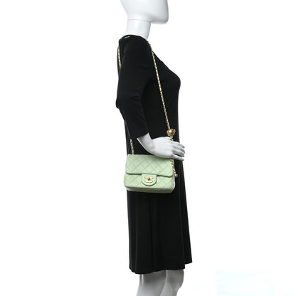 Chanel Lambskin Quilted Mini Pearl Crush Flap Light Green 2 of 10
