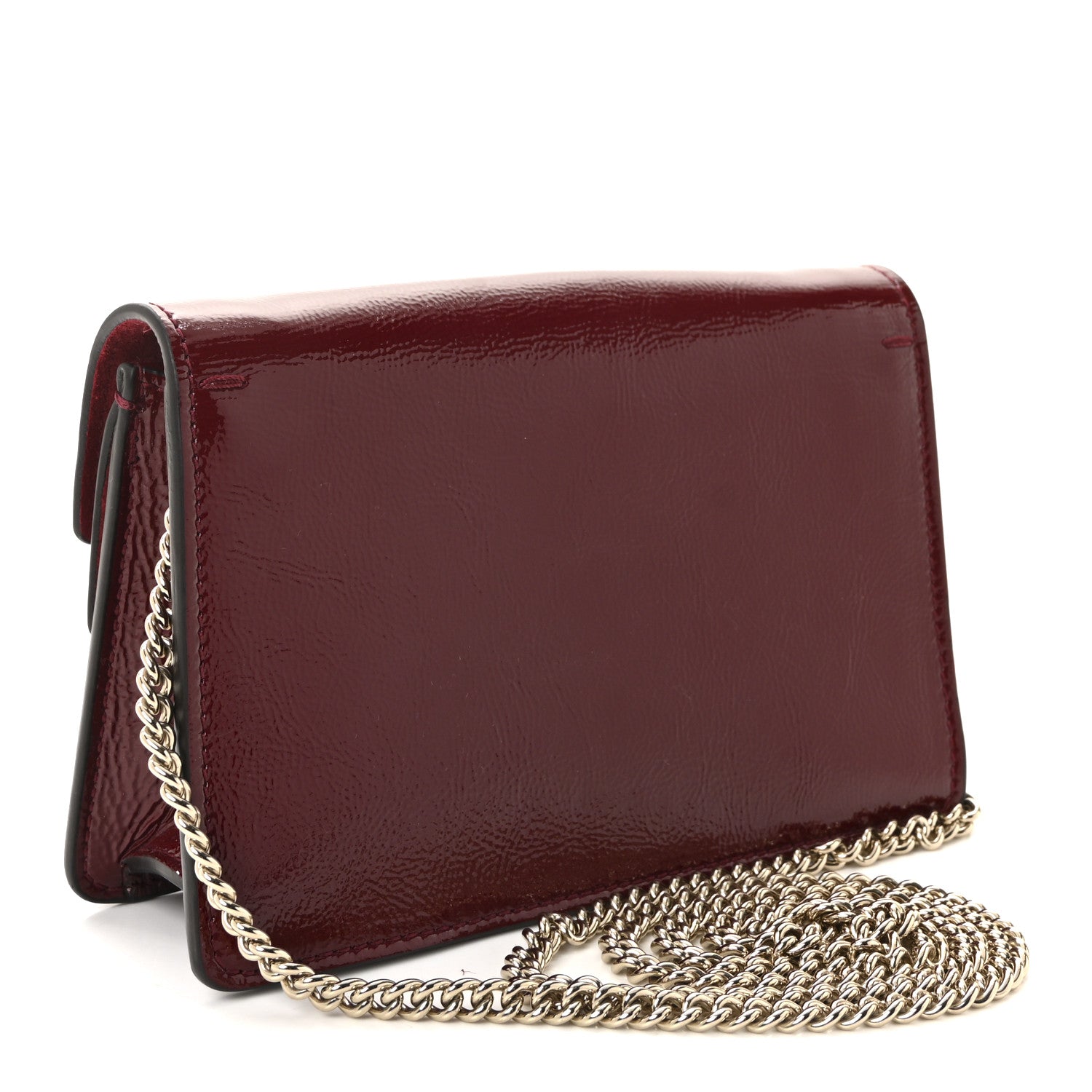 Gucci Crinkled Patent Mini Dionysus Shoulder Bag Rosso Ancora Red 3 of 9