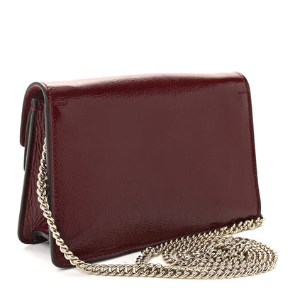 Gucci Crinkled Patent Mini Dionysus Shoulder Bag Rosso Ancora Red 3 of 9