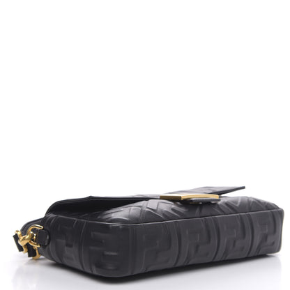 Fendi Nappa FF 1974 Embossed Baguette Black 5 of 10