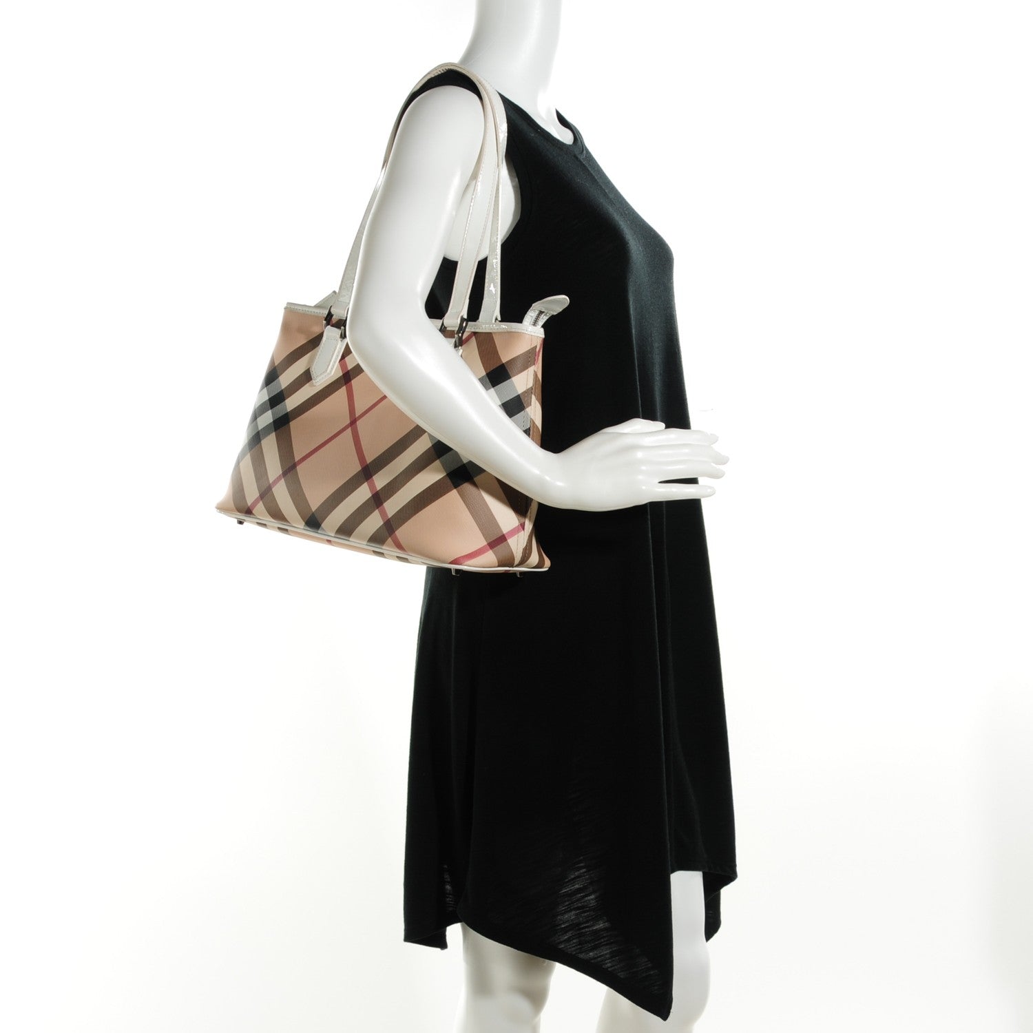 Burberry Supernova Check Regent Tote White 5 of 12