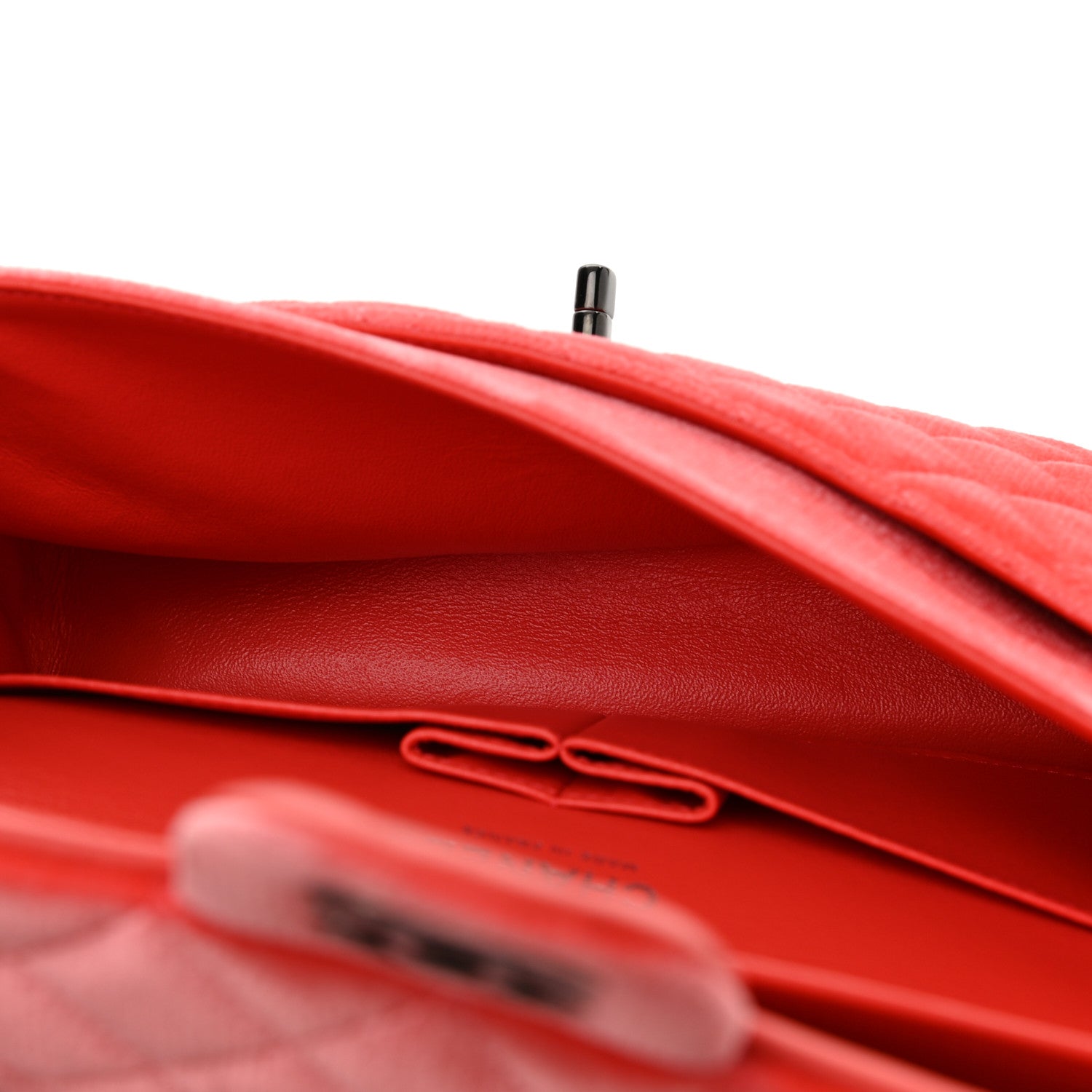 Chanel Velvet Quilted Medium Double Flap Coral 5 of 13