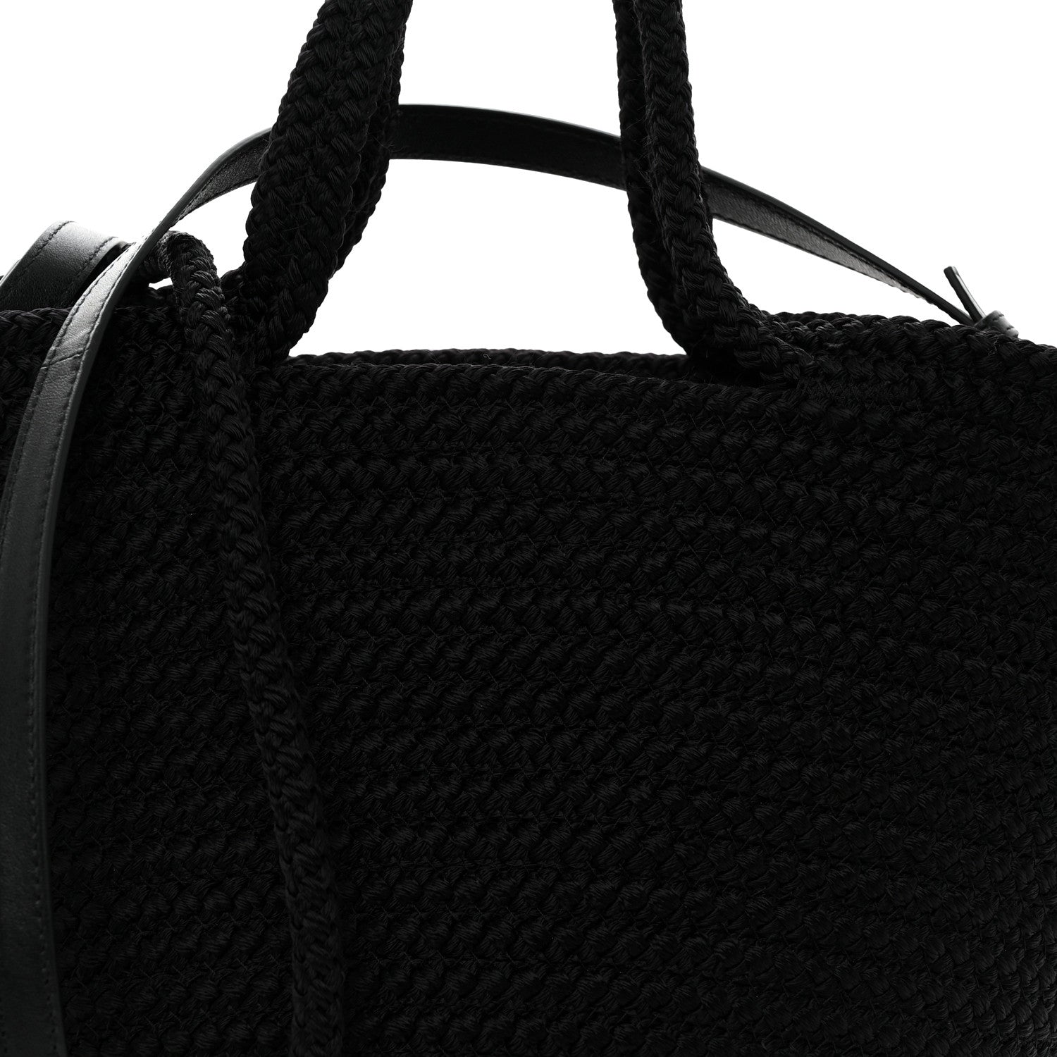 Balenciaga Nylon Lambskin Woven Ibiza Basket With Strap Black 7 of 9