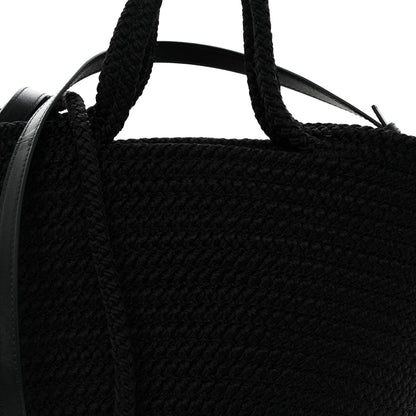 Balenciaga Nylon Lambskin Woven Ibiza Basket With Strap Black 7 of 9