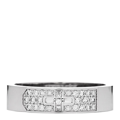 Hermes 18K White Gold Diamond Kelly Ring 53 6.25 1 of 5