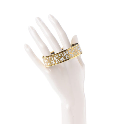 Hermes Enamel Printed Wide Balcons du Guadalquivir Bracelet 70 Gold 2 of 6