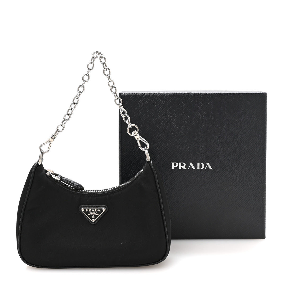 Tessuto Nylon Mini Re-Edition 2000 Shoulder Bag Black