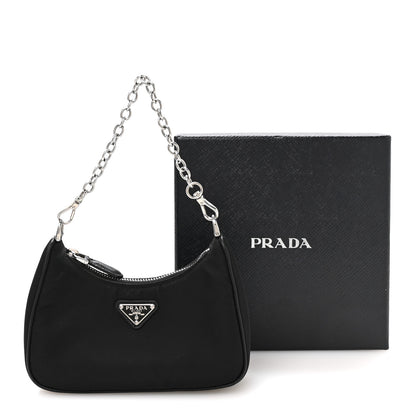 Prada Tessuto Nylon Mini Re-Edition 2000 Shoulder Bag Black 11 of 11