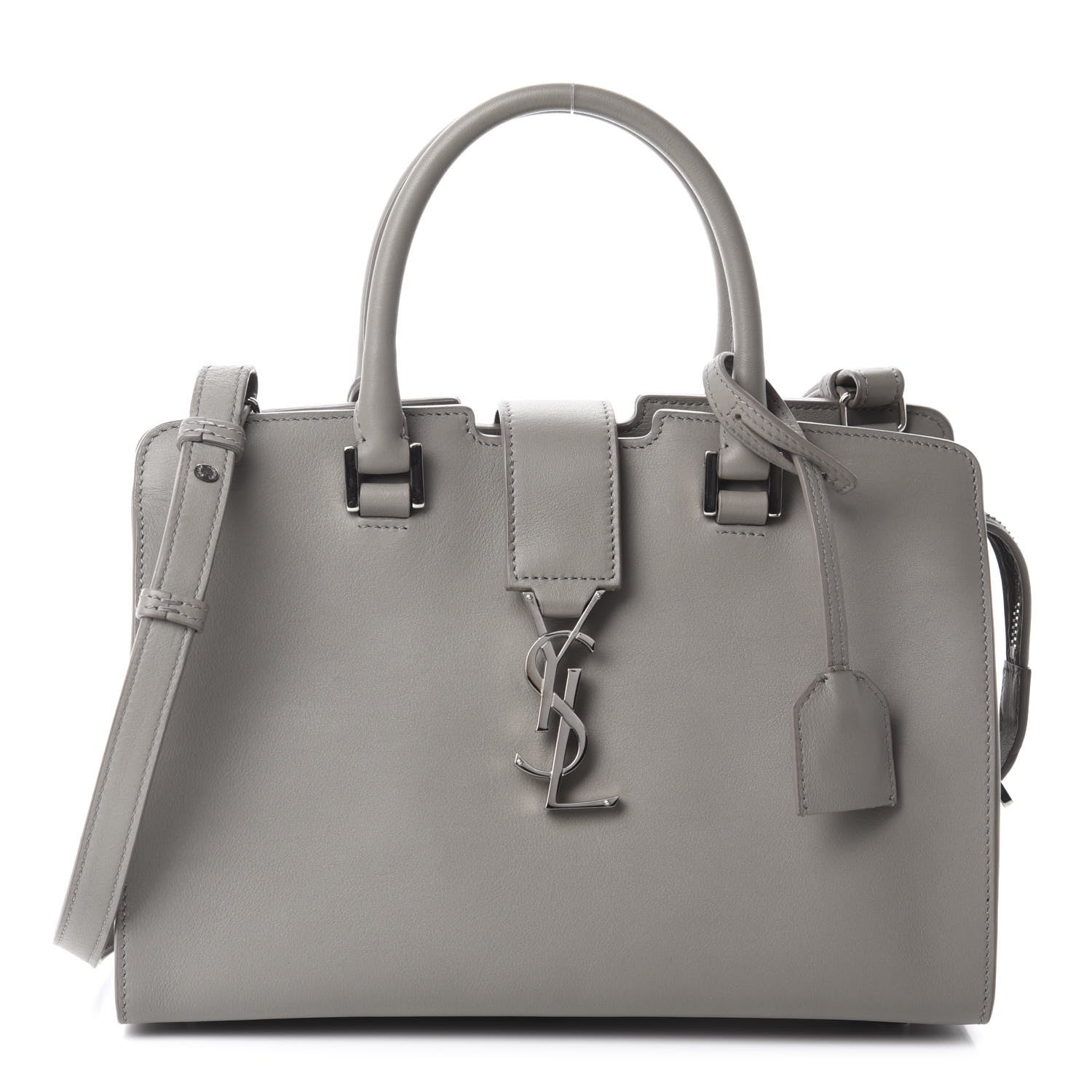 Saint Laurent Calfskin Monogram Baby Cabas Fog 1 of 11