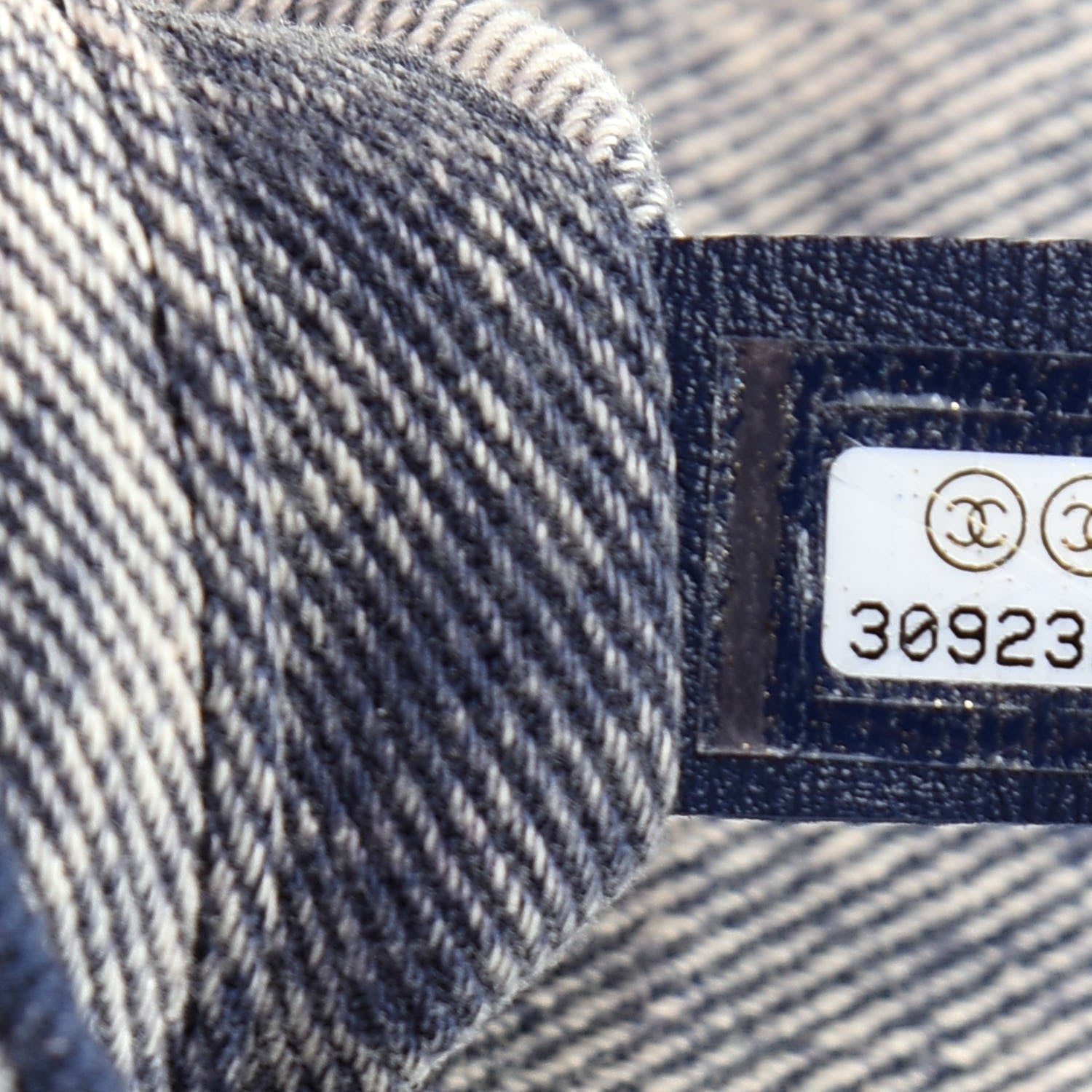 Chanel Denim Embossed CC Logo Print Jumbo Single Flap Blue 9 of 10