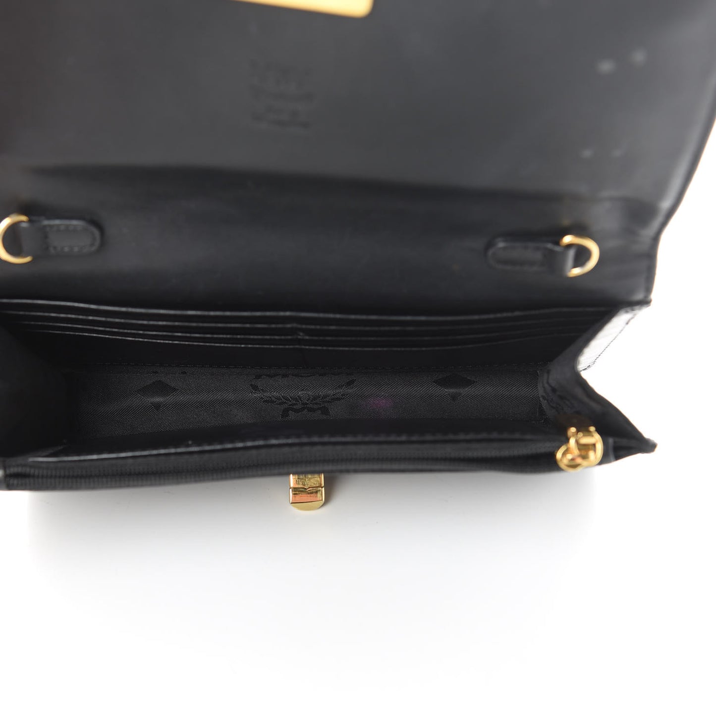 Grained Calfskin Studded Crossbody Bag Black