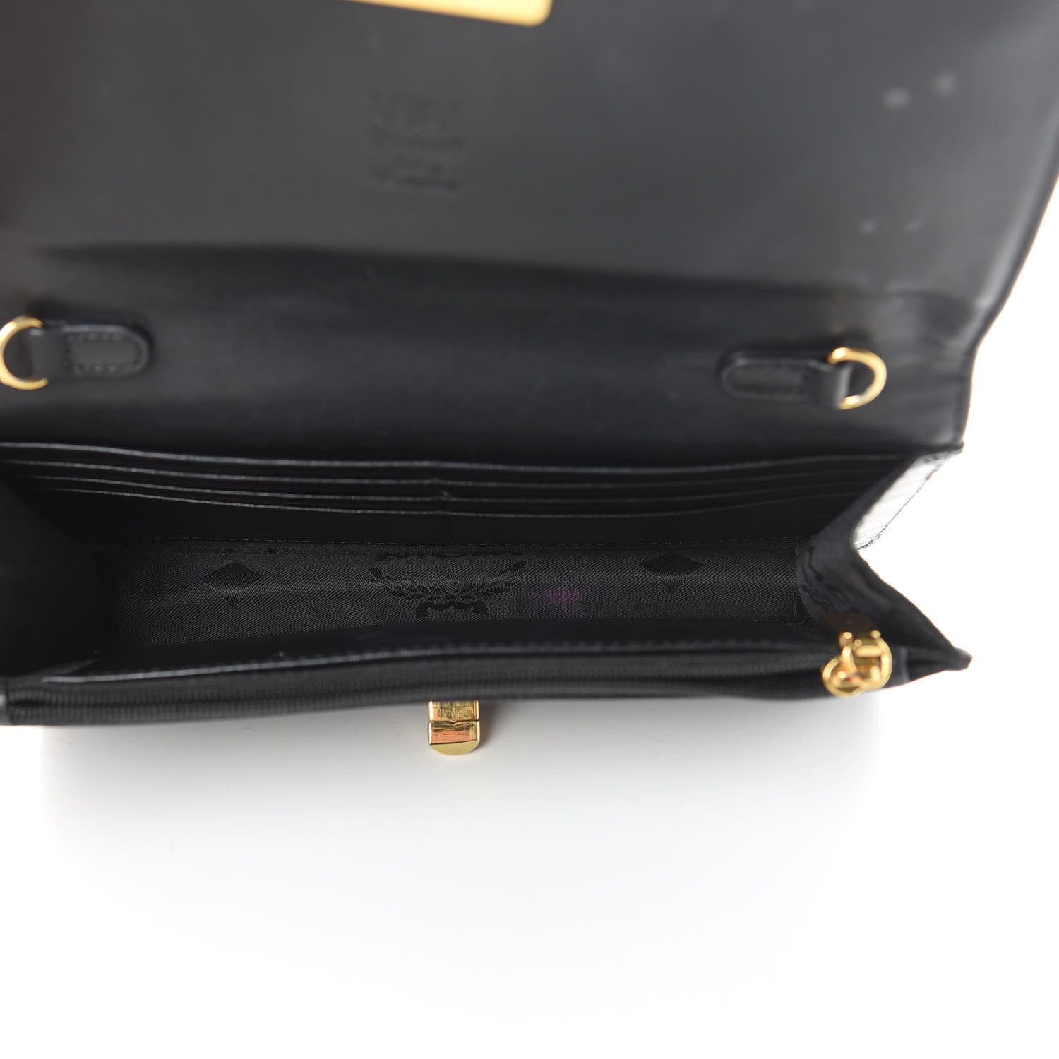 MCM Grained Calfskin Studded Crossbody Bag Black 5 of 15