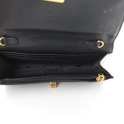 MCM Grained Calfskin Studded Crossbody Bag Black 5 of 15
