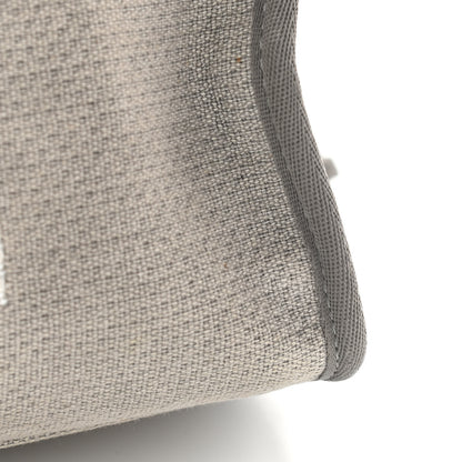 Chanel Canvas Deauville Bowling Bag Grey 18 of 19