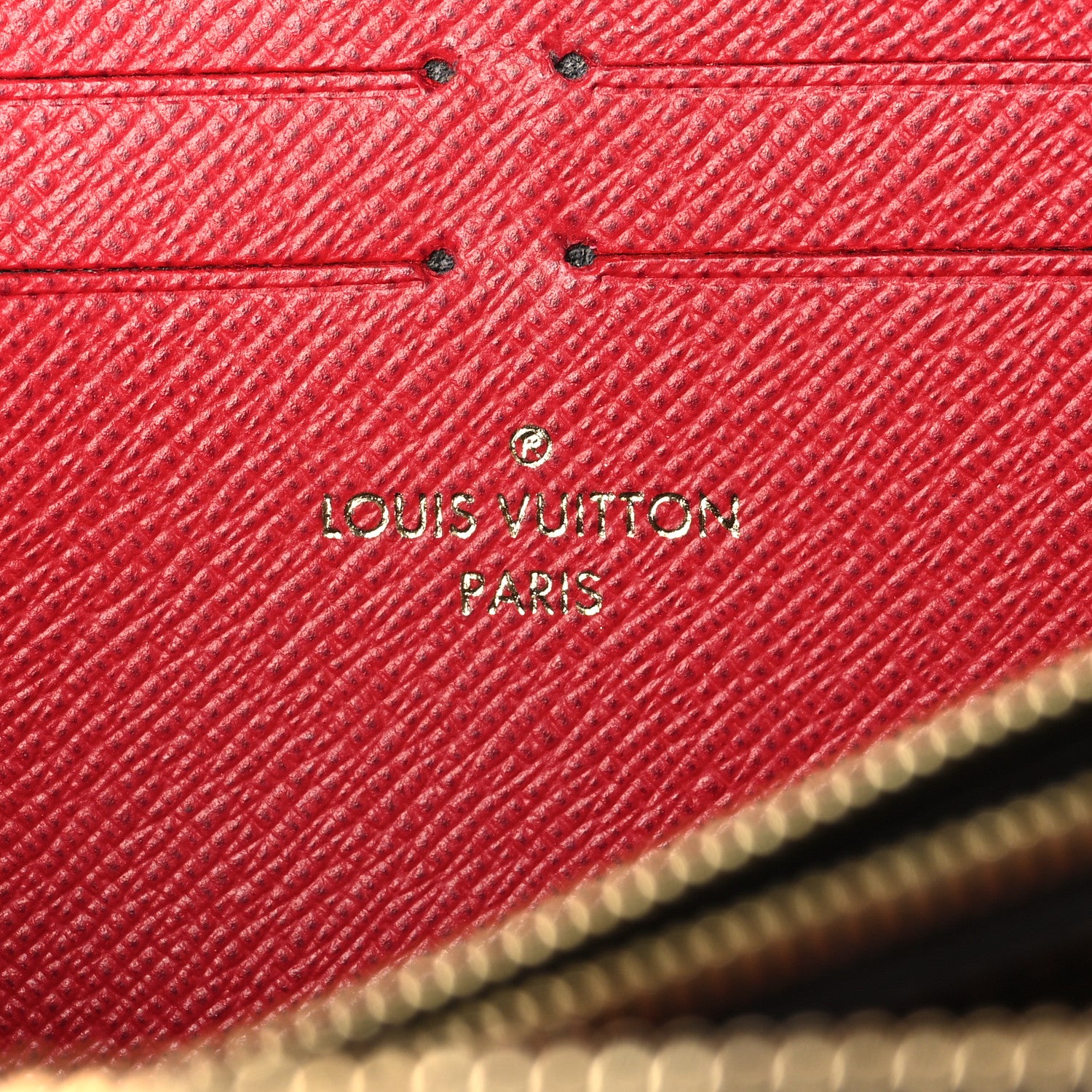 Louis Vuitton Damier Ebene Clemence Wallet Cherry 6 of 6