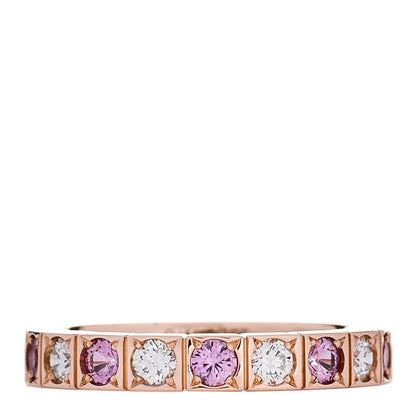 Cartier 18K Pink Gold Diamond Pink Sapphire Lanieres Ring 47 4.25 3 of 5