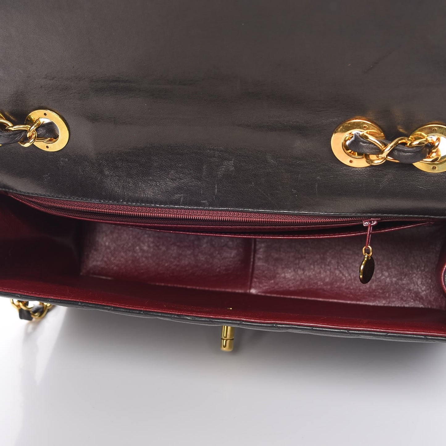 Lambskin Quilted Jumbo Single Flap Black
