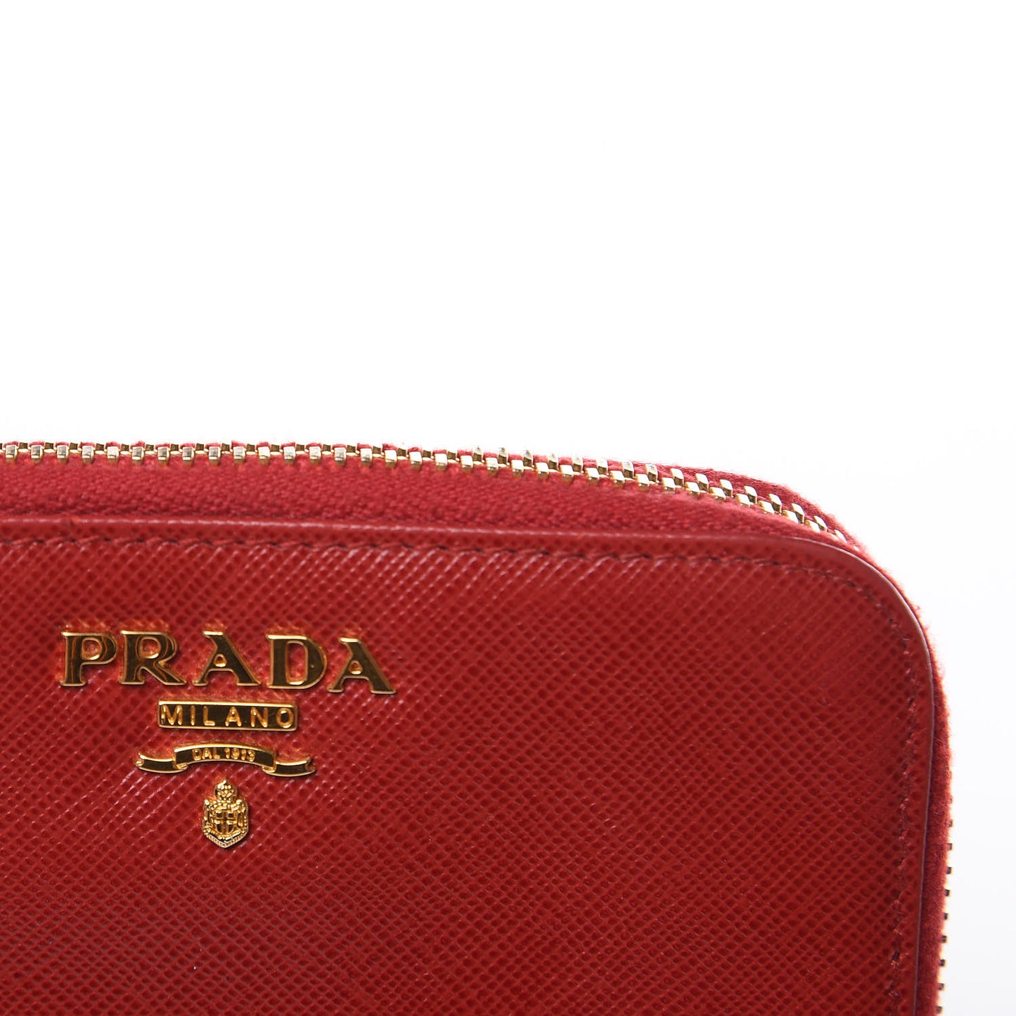 Saffiano Metal Compact Zip Around Wallet Fuoco