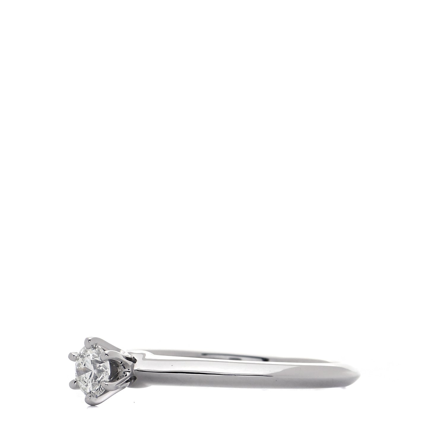 Platinum Diamond .24ct Solitaire Engagement Ring 50 5.25