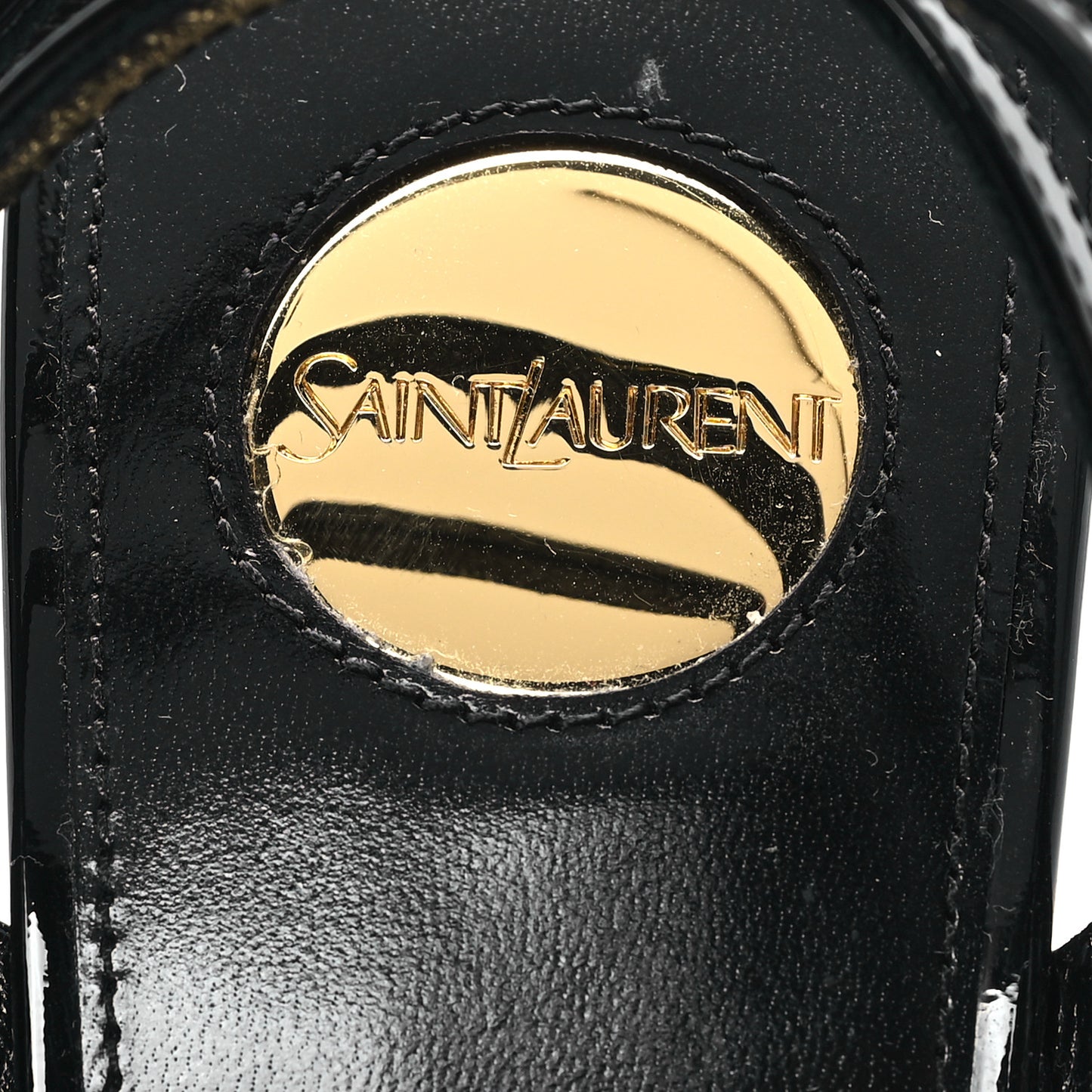 Patent Calfskin La Scandale 110 Sandals 38.5 Black