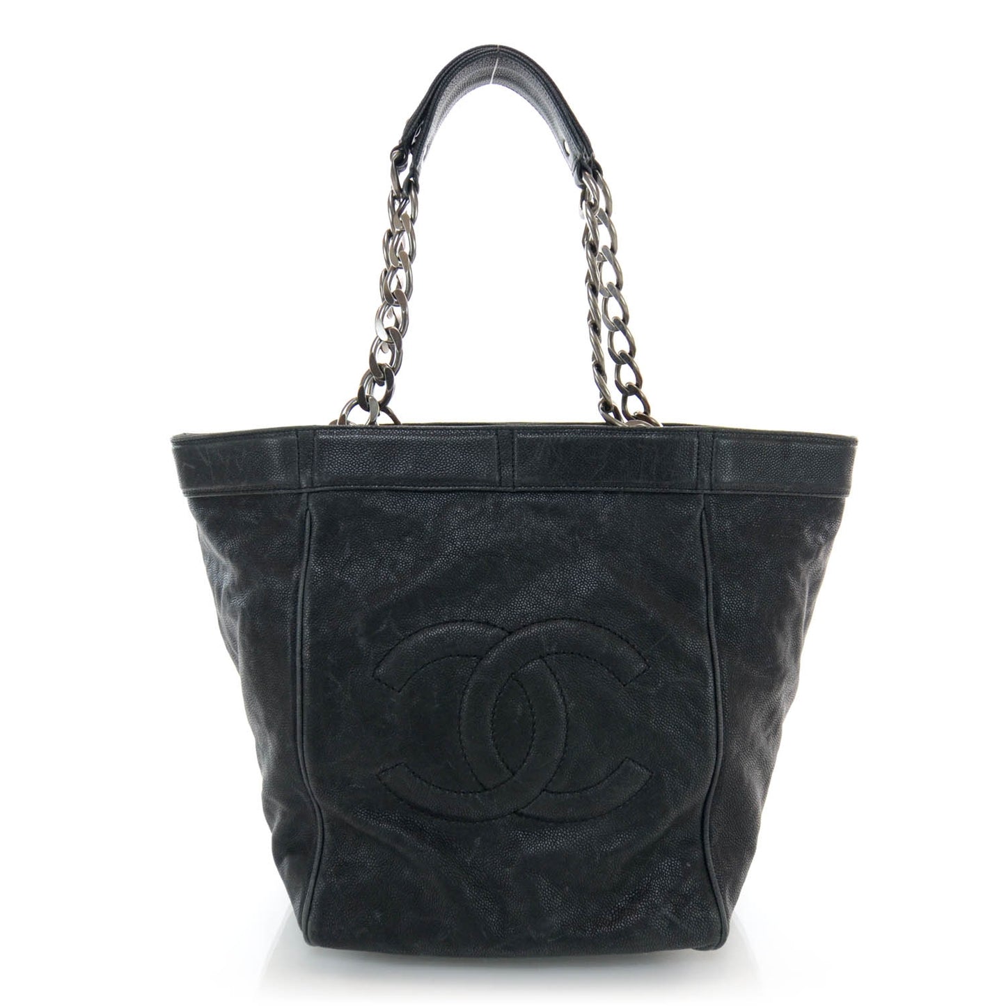 Distressed Caviar Outdoor Ligne Tote Black