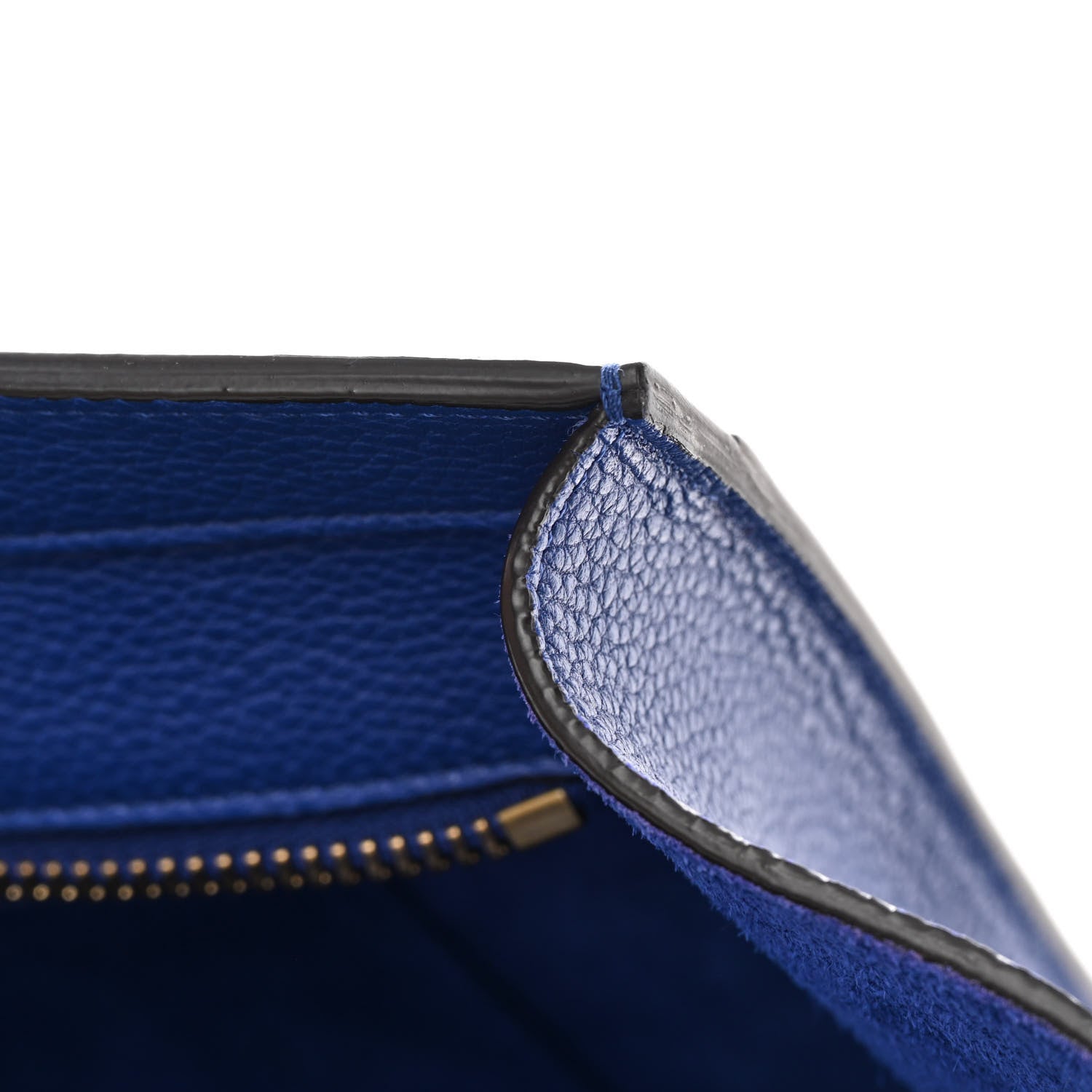 Celine Drummed Calfskin Mini Luggage Indigo 12 of 15