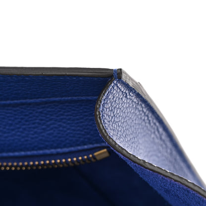 Celine Drummed Calfskin Mini Luggage Indigo 12 of 15