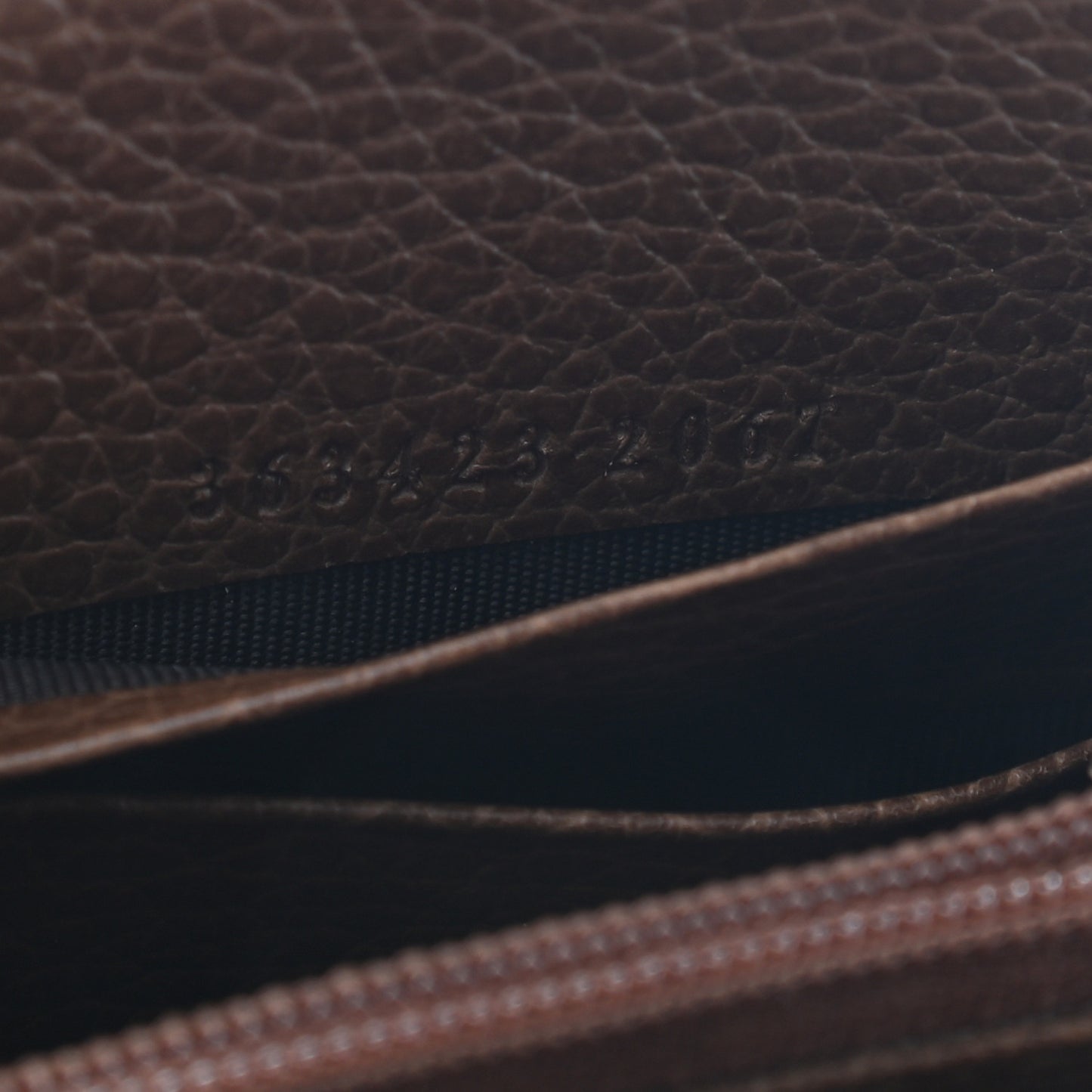 Monogram Dollar Calfskin Zip Around Wallet Beige Ebony Tabacco