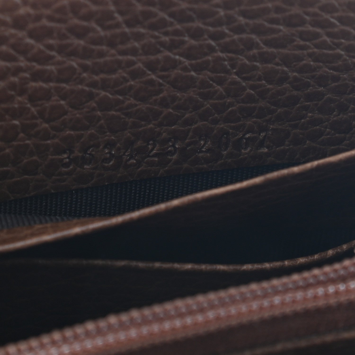 Gucci Monogram Dollar Calfskin Zip Around Wallet Beige Ebony Tabacco 7 of 10