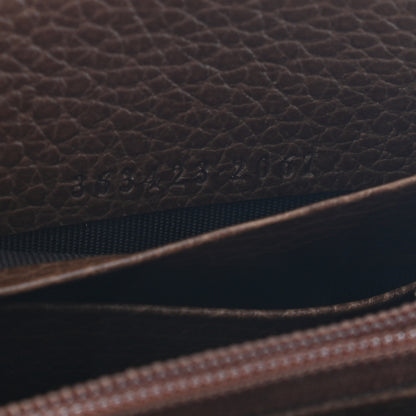 Gucci Monogram Dollar Calfskin Zip Around Wallet Beige Ebony Tabacco 7 of 10