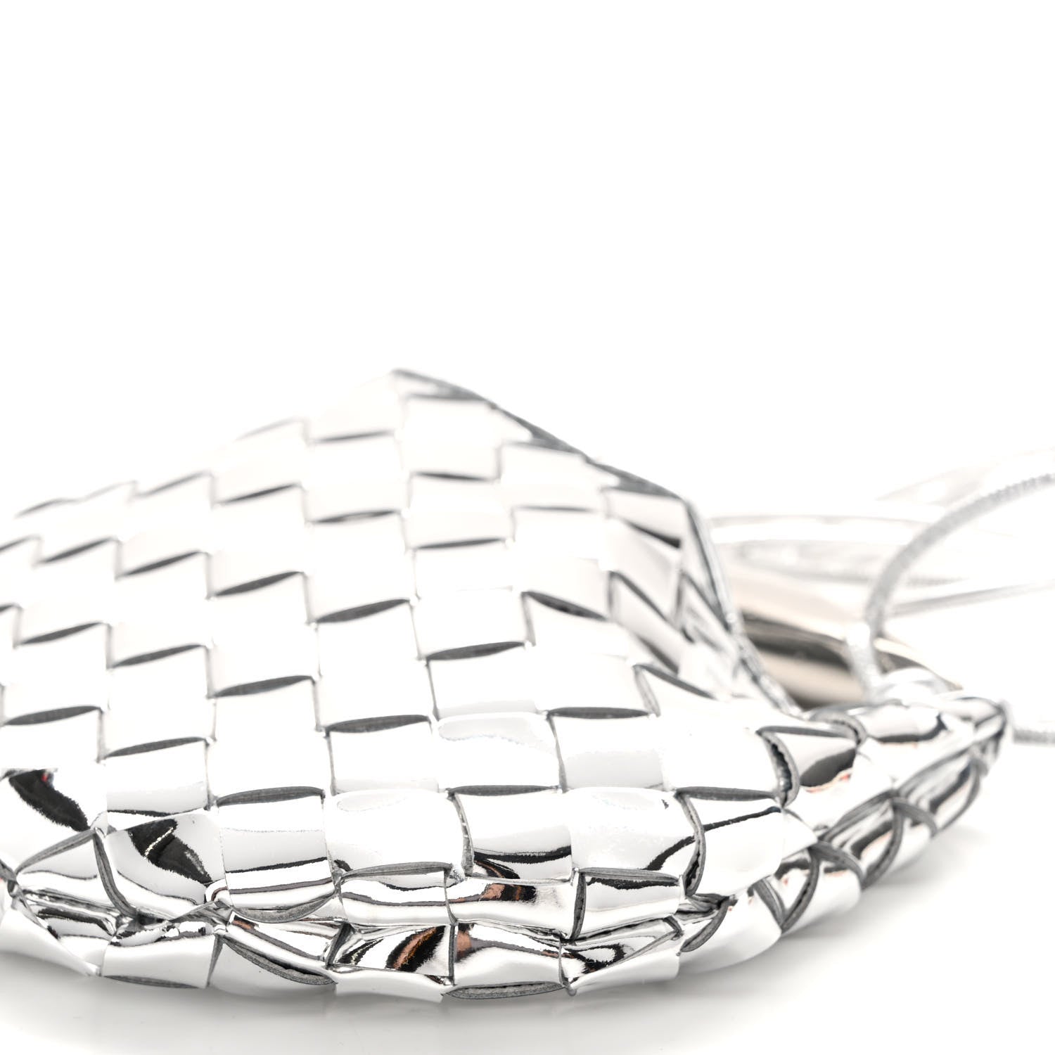Bottega Veneta Mirror Laminated Nappa Intrecciato Mini Sardine Bag Silver 9 of 9