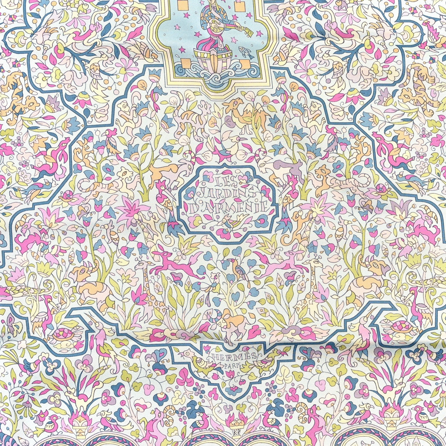 Silk Les Jardins D'Armenie Scarf 90