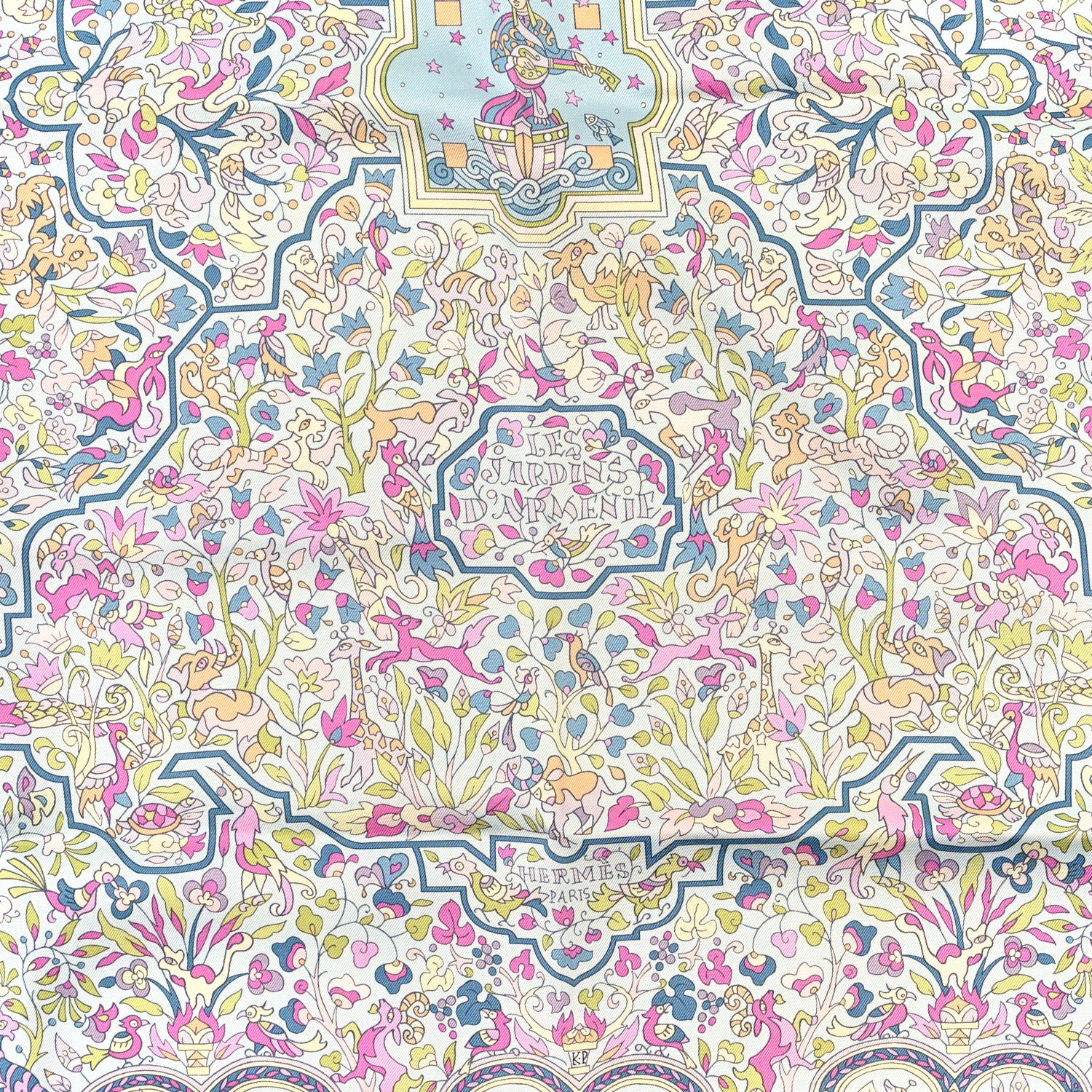Hermes Silk Les Jardins D'Armenie Scarf 90 2 of 3