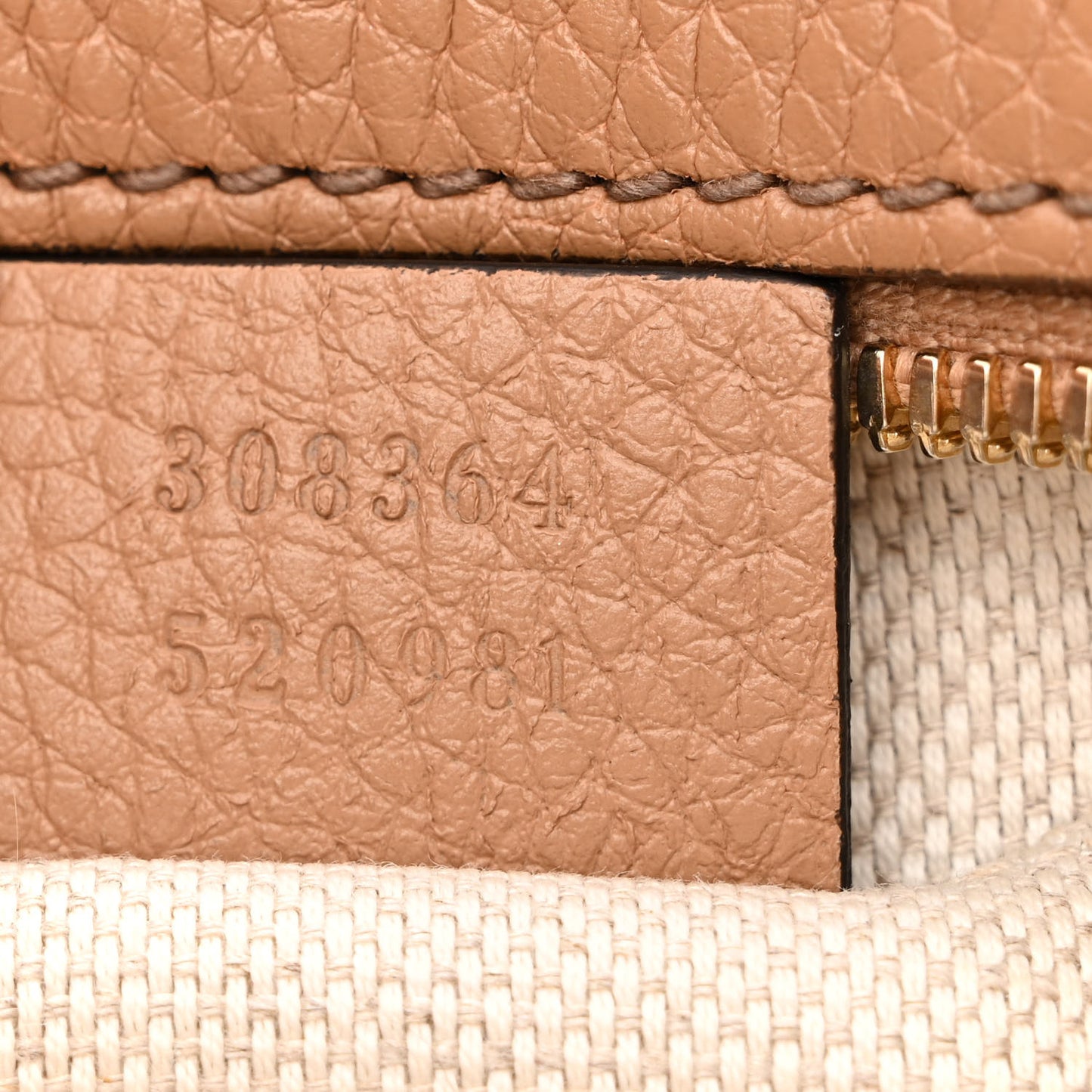 Pebbled Calfskin Small Soho Disco Bag Camelia