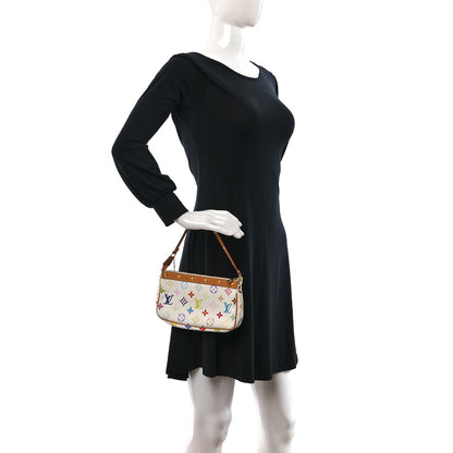 Louis Vuitton Monogram Multicolor Pochette Accessories White 3 of 6