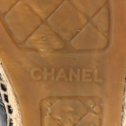Chanel Lambskin CC Espadrilles 35 Black 6 of 10