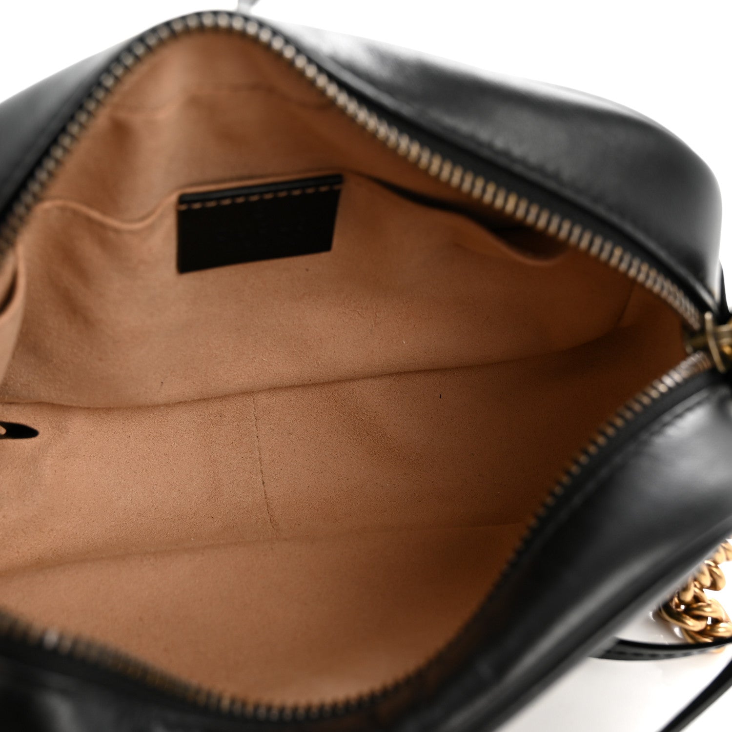 Gucci Calfskin Matelasse Mini GG Marmont Chain Shoulder Bag Black 5 of 12