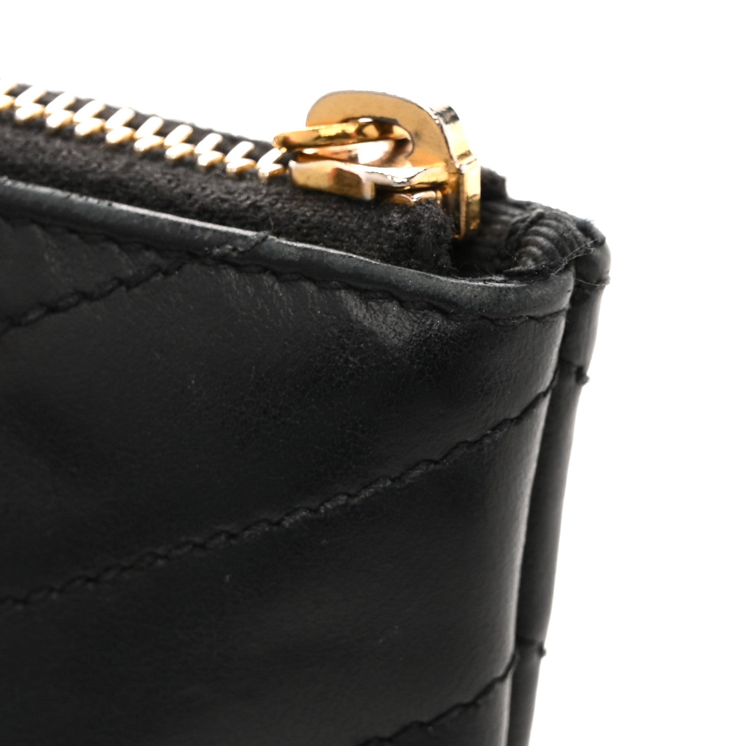 Saint Laurent Calfskin Matelasse Monogram Key Pouch Black 11 of 16
