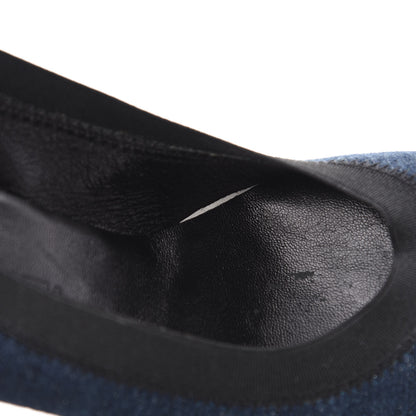 Chanel Denim Patent CC Elastic Stretch Pumps 36.5 Blue Black 11 of 11