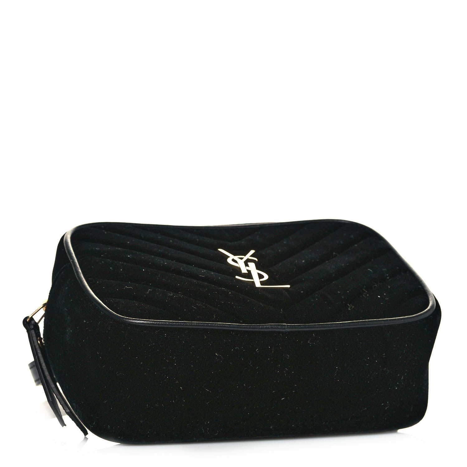 Saint Laurent Velour Matelasse Monogram Lou Belt Bag Black 3 of 11