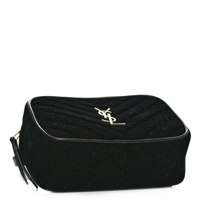 Saint Laurent Velour Matelasse Monogram Lou Belt Bag Black 3 of 11