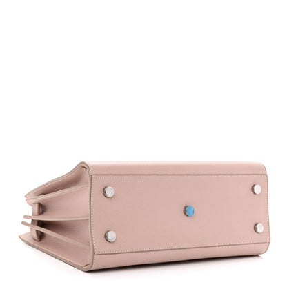 Saint Laurent Grained Calfskin Topstich Baby Sac De Jour Antique Rose 3 of 19